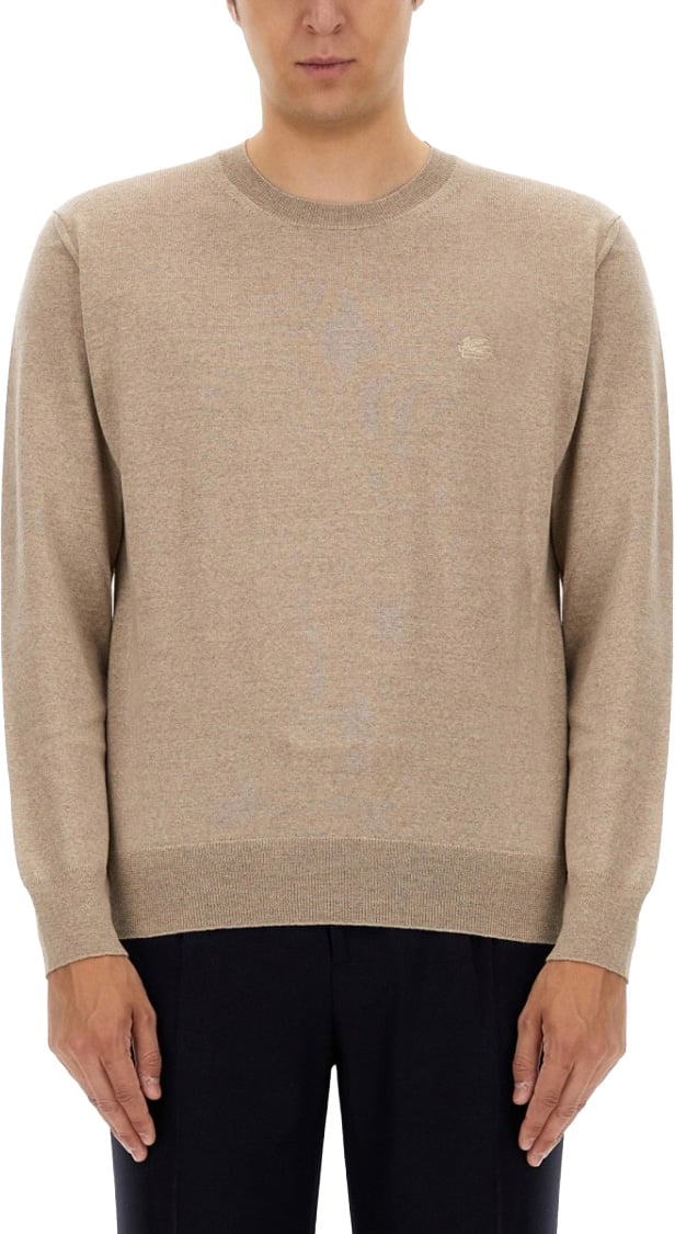 Etro Crew Neck Wool Jersey Neutraal