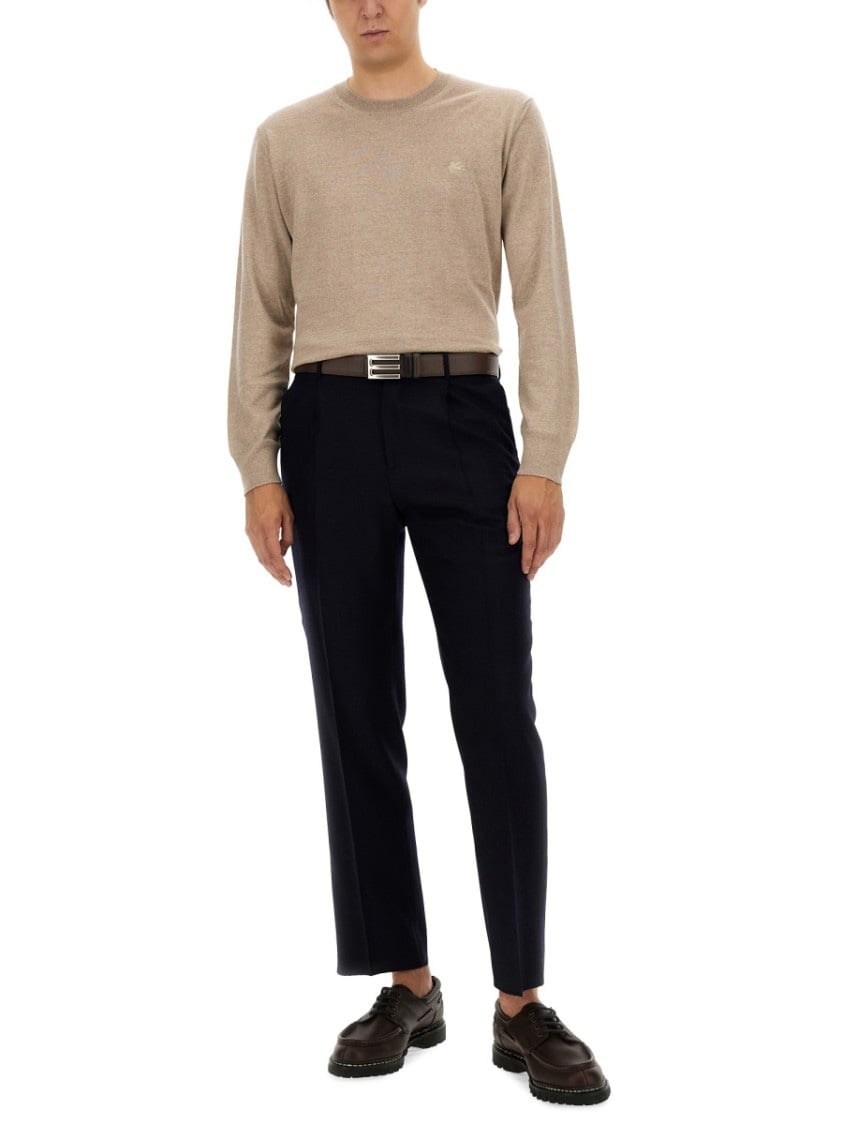 Etro Crew Neck Wool Jersey Neutraal