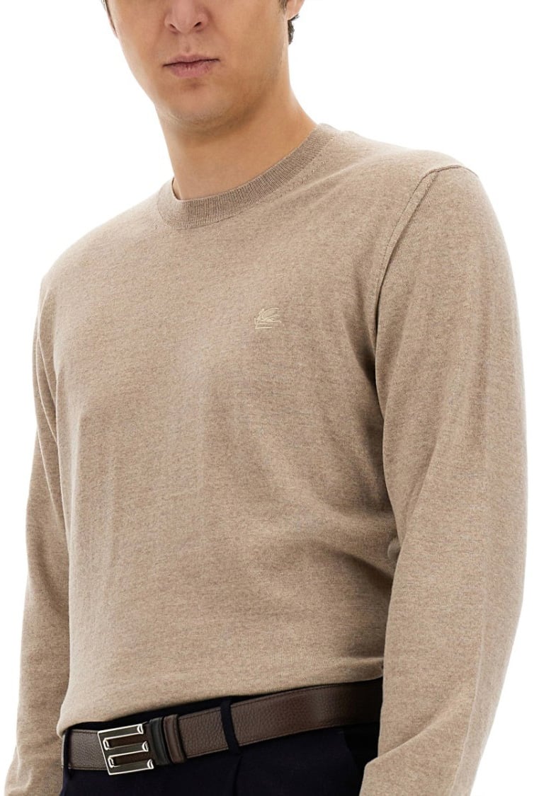 Etro Crew Neck Wool Jersey Neutraal