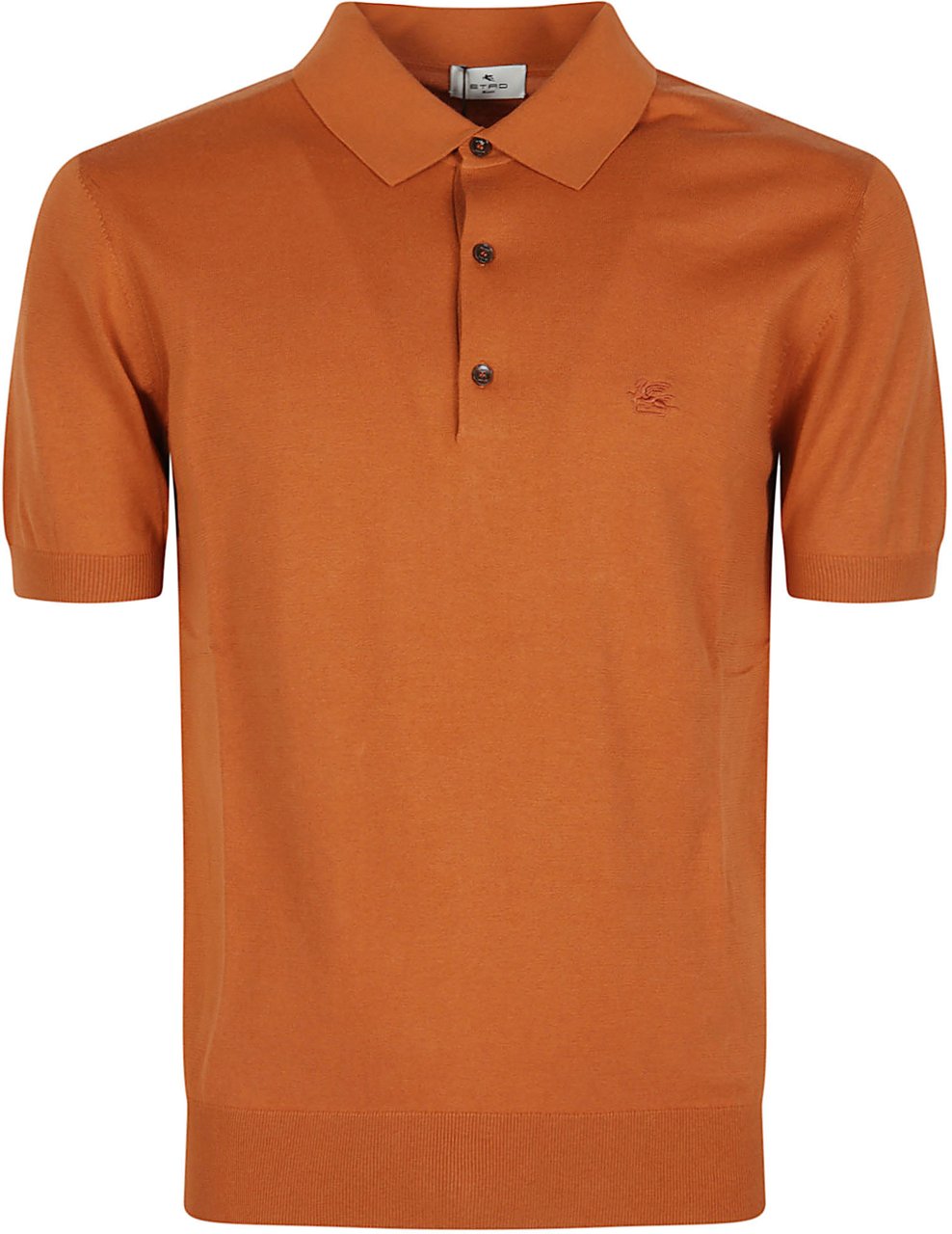 Etro Short Sleeve Pegaso Logo Polo Shirt Yellow Geel