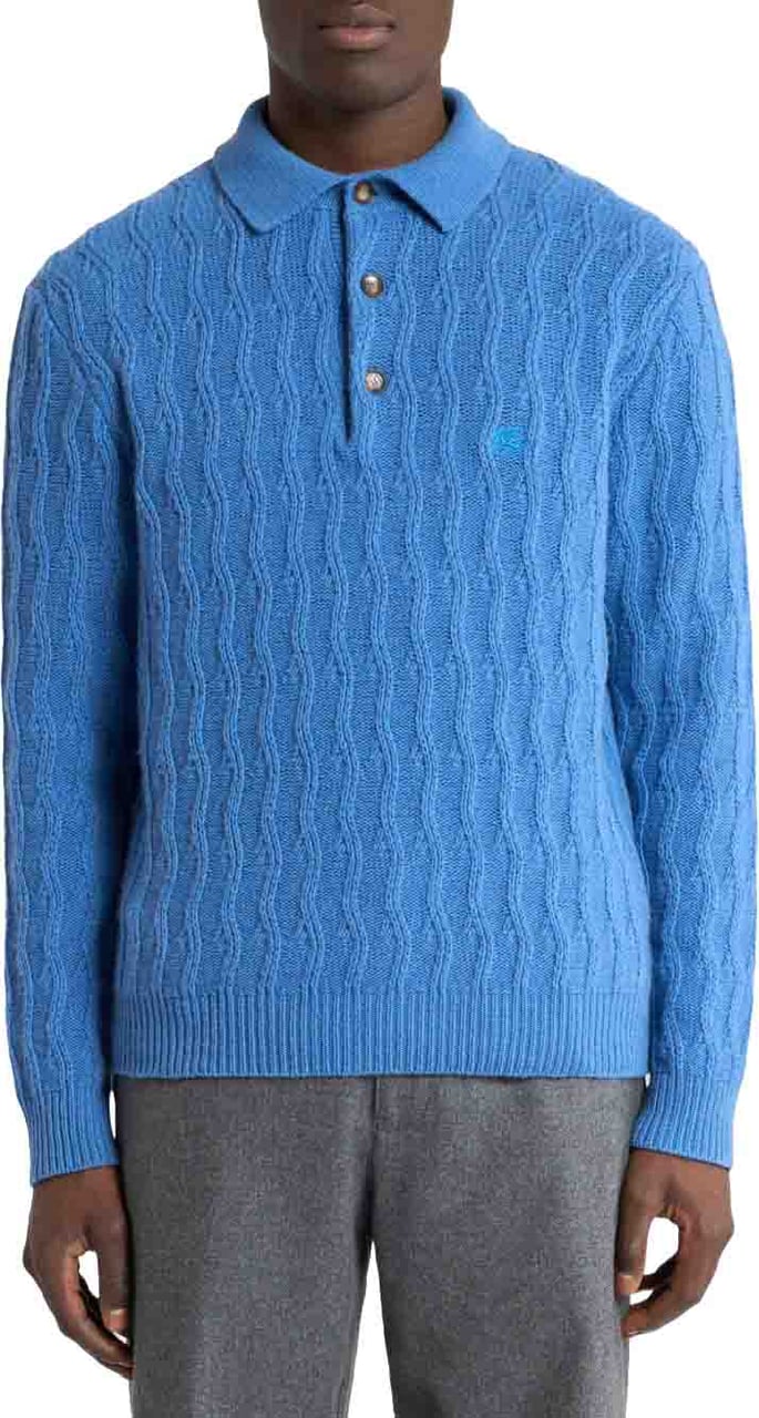 Etro T-Shirts And Polos Royal Blue Blauw