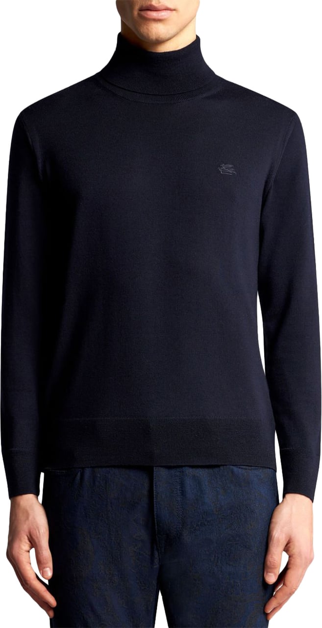 Etro Sweaters Blu Navy
