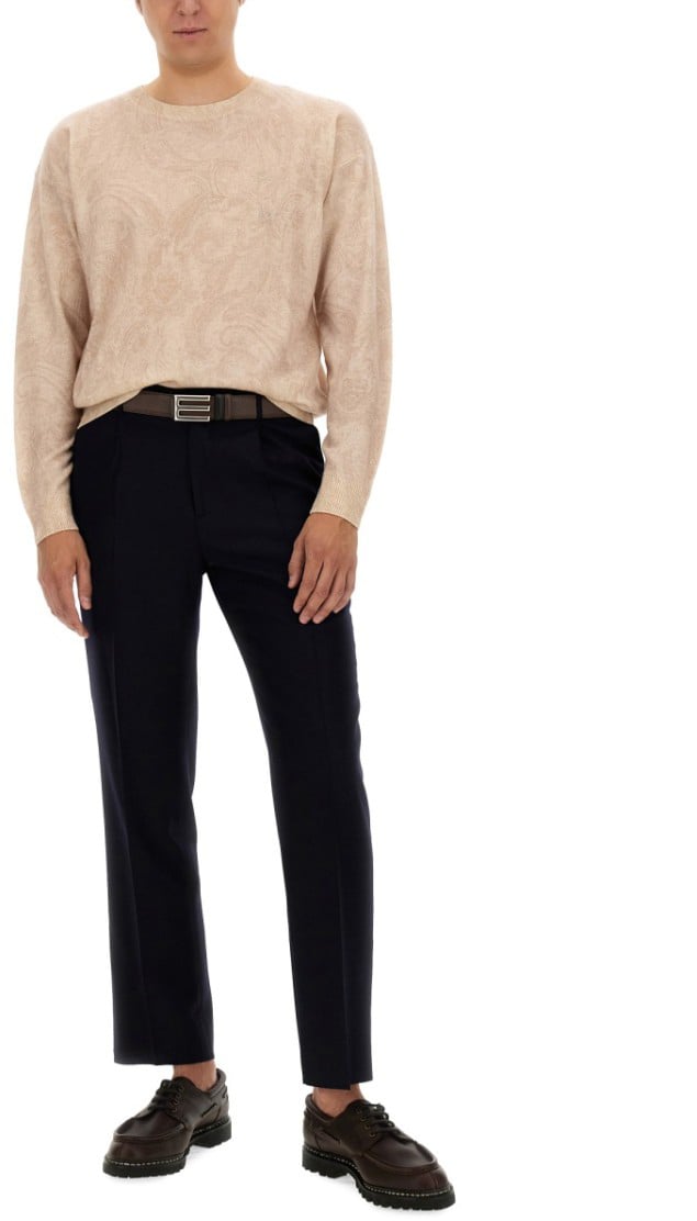 Etro Textured Wool Jersey Neutraal