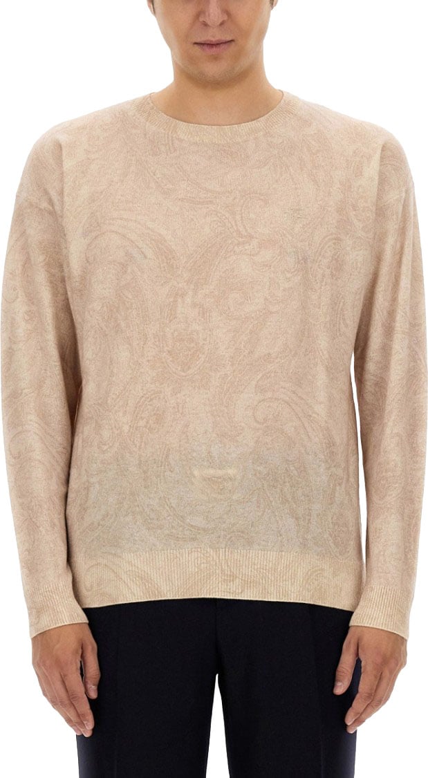 Etro Textured Wool Jersey Neutraal