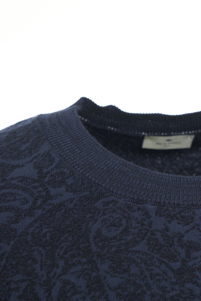 Etro Maglione con motivo Blauw