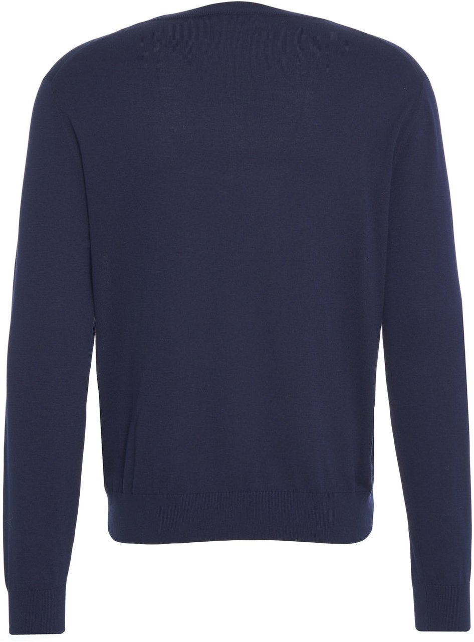 Etro Sweater with logo embroidery Blauw