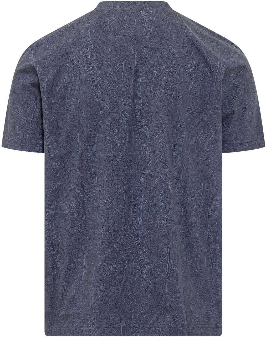 Etro T-shirt Girocollo con Motivo Paisley Navy