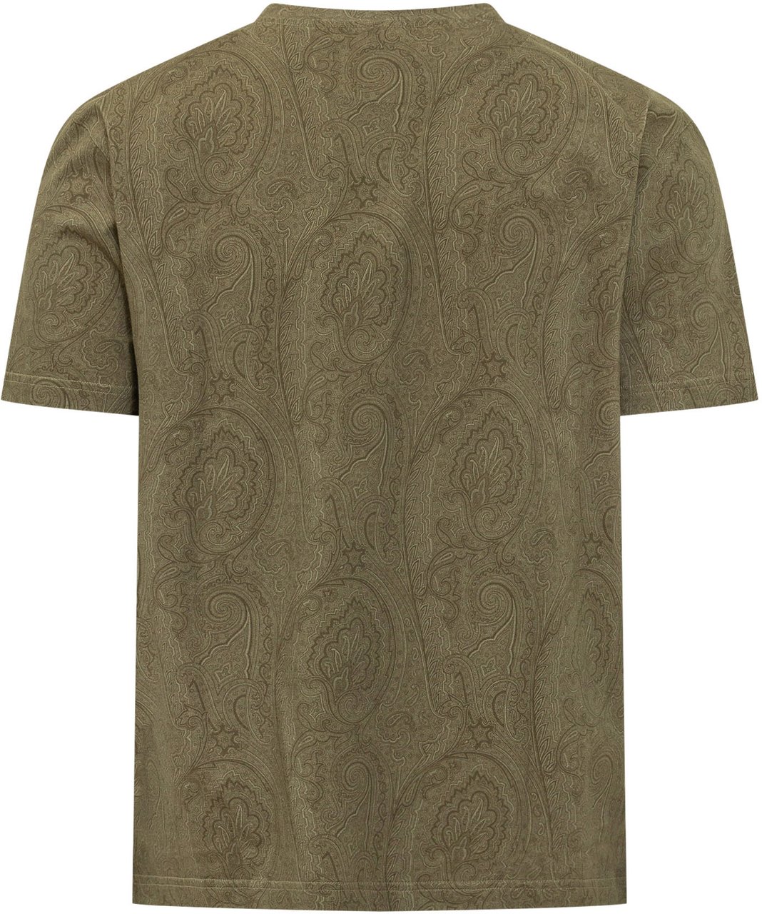 Etro T-Shirt Roma Con Motivo Paisley Donkergroen