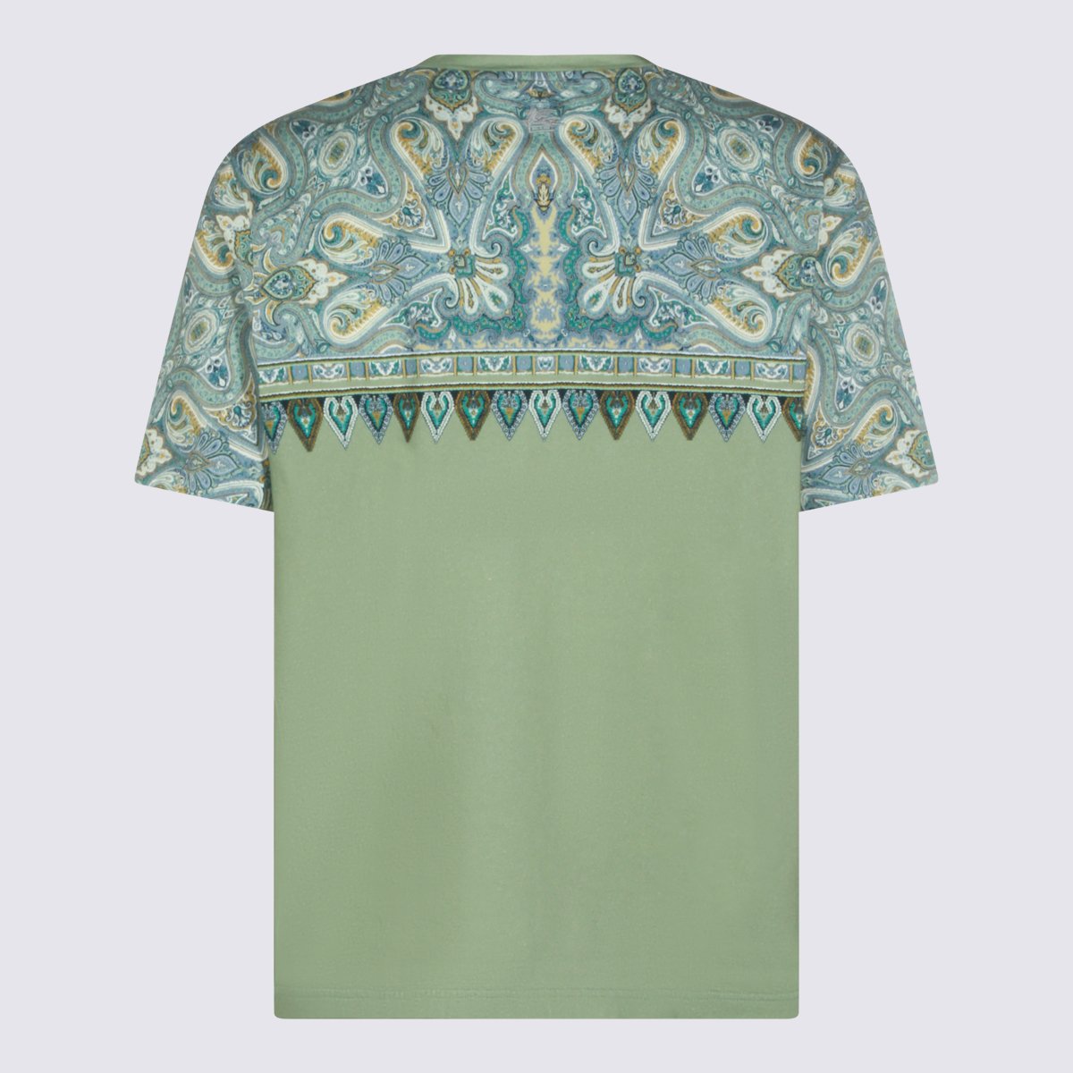 Etro Paisley Patterned Short-Sleeve T-Shirt Groen