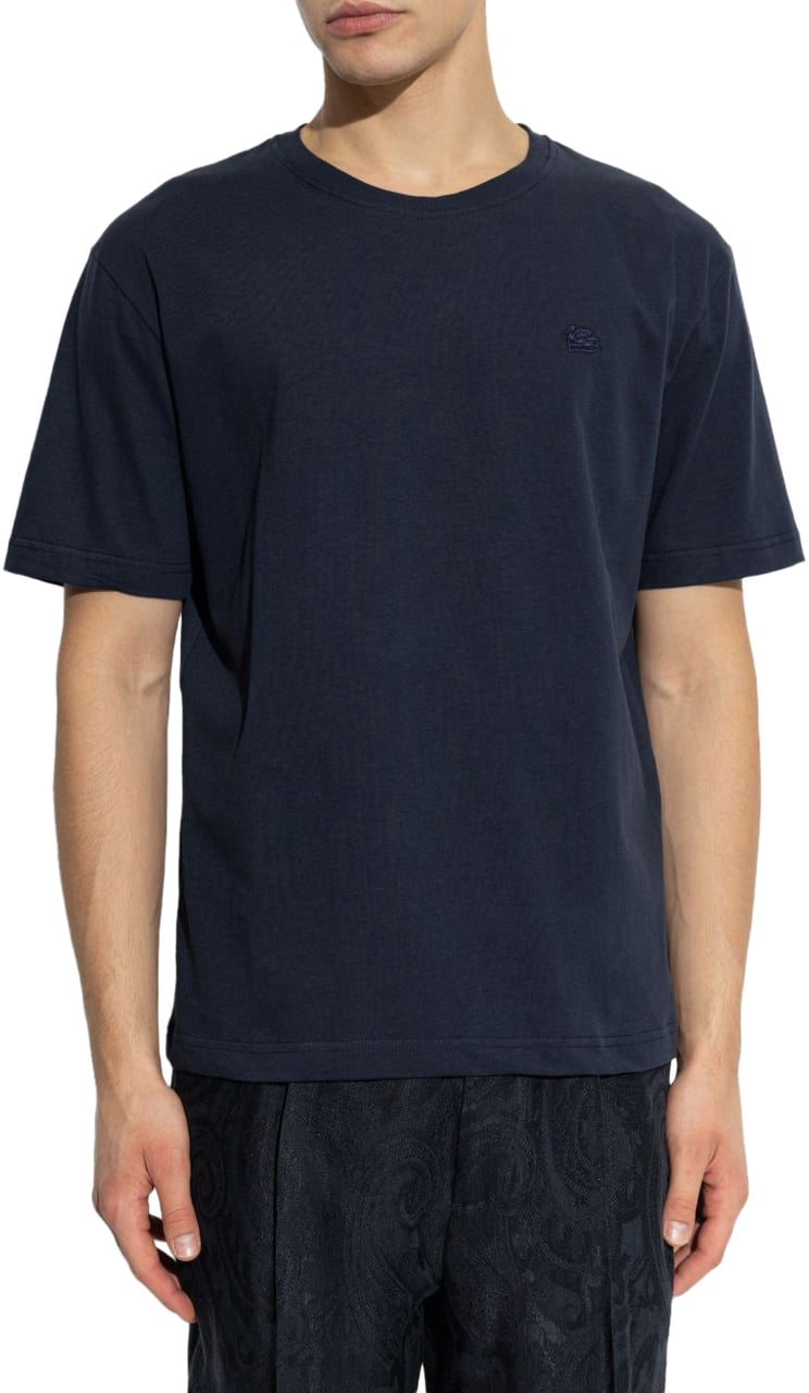 Etro T-Shirts And Polos Blue Blauw