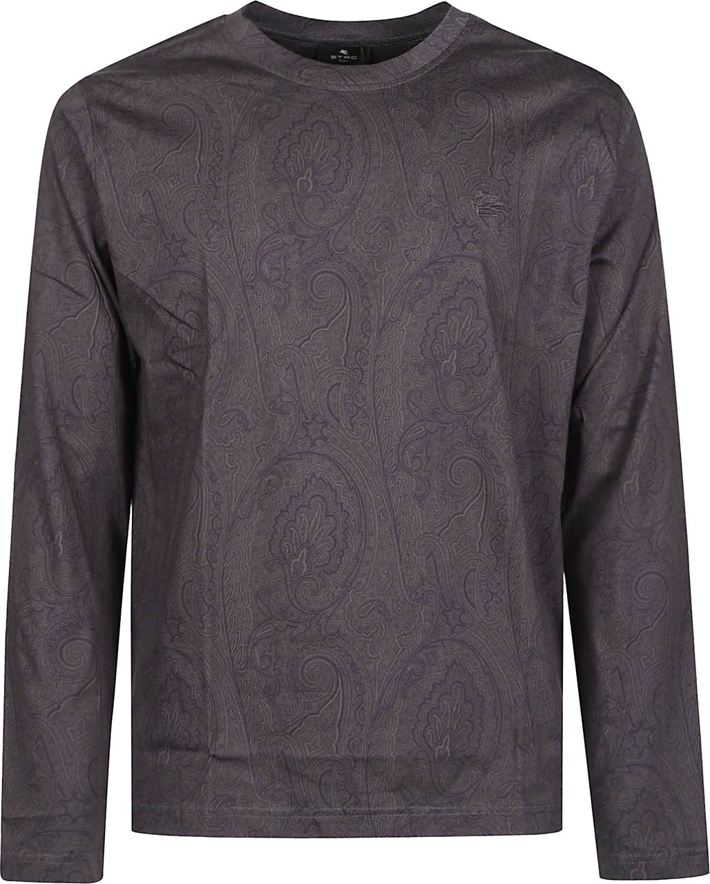 Etro Roma Long Sleeve T-shirt Blue Blauw
