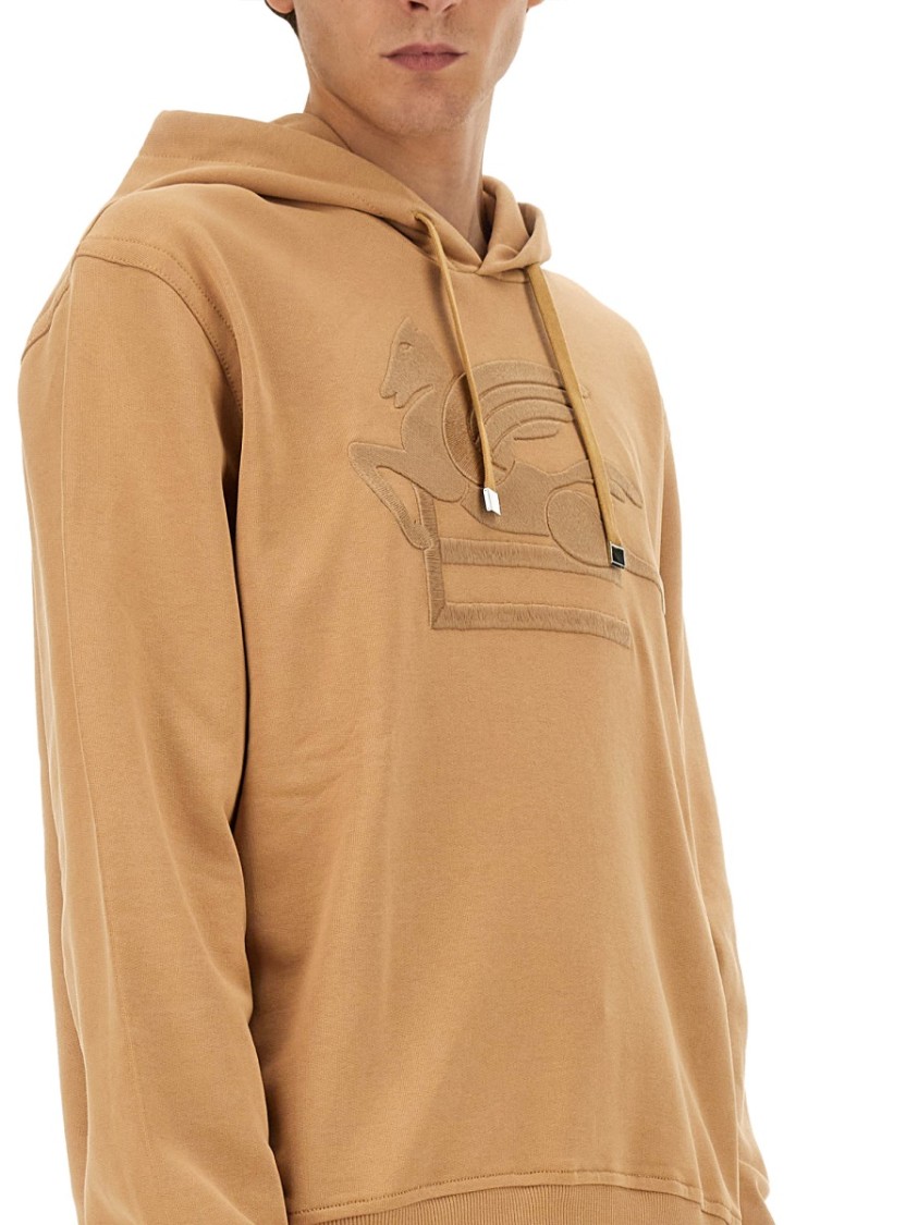 Etro Sweatshirt With Prominent Pegasus Embroidery Neutraal