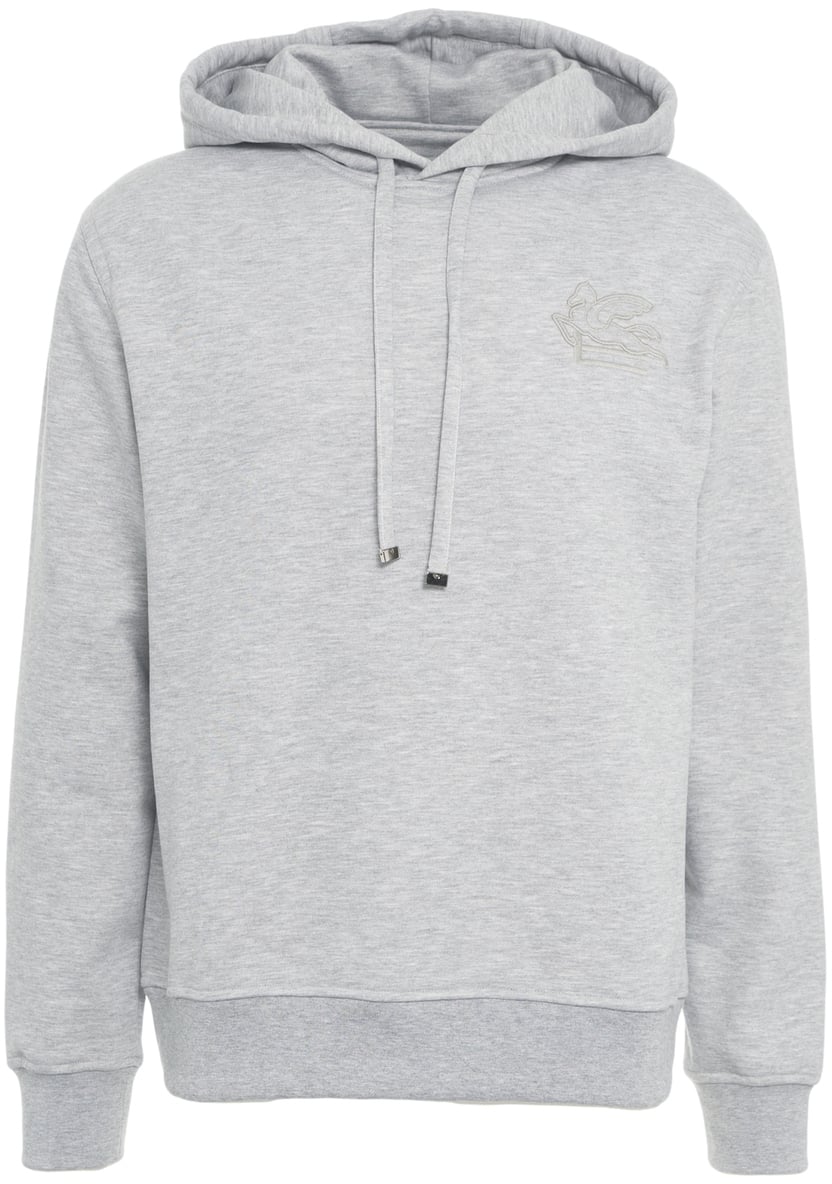 Etro Felpa con cappuccio e ricamo logo Grijs