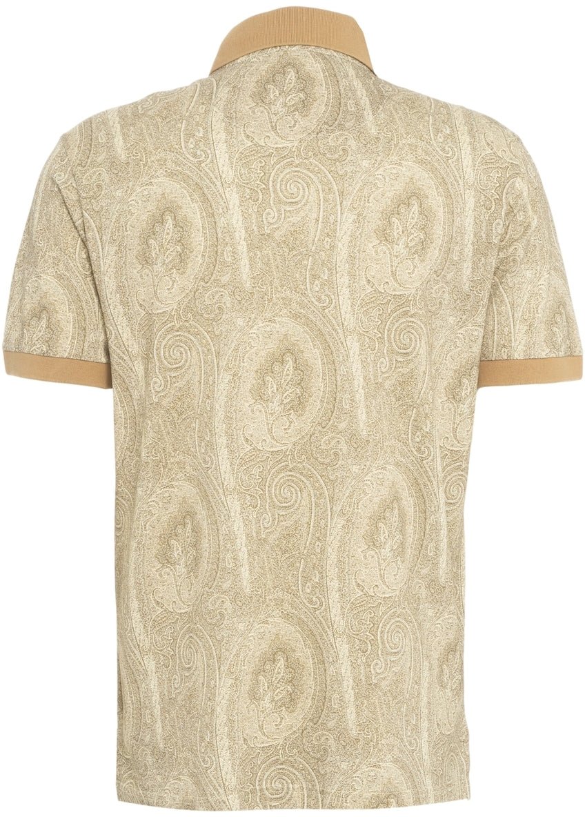 Etro Polo shirt with paisley print Beige