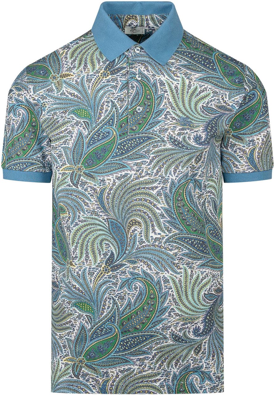 Etro Polo Roma Blauw