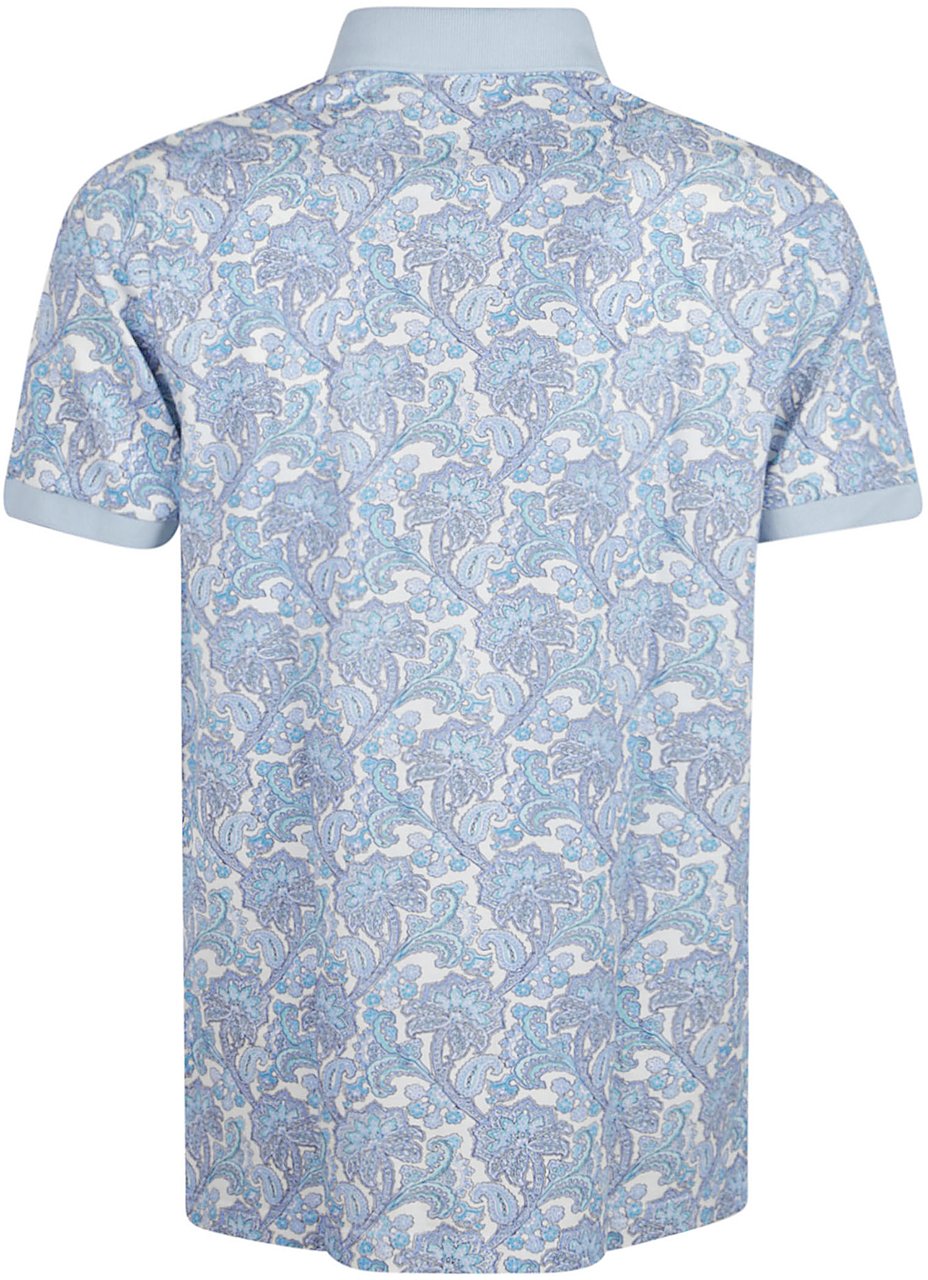 Etro Roma Short Sleeve Polo Shirt White Wit