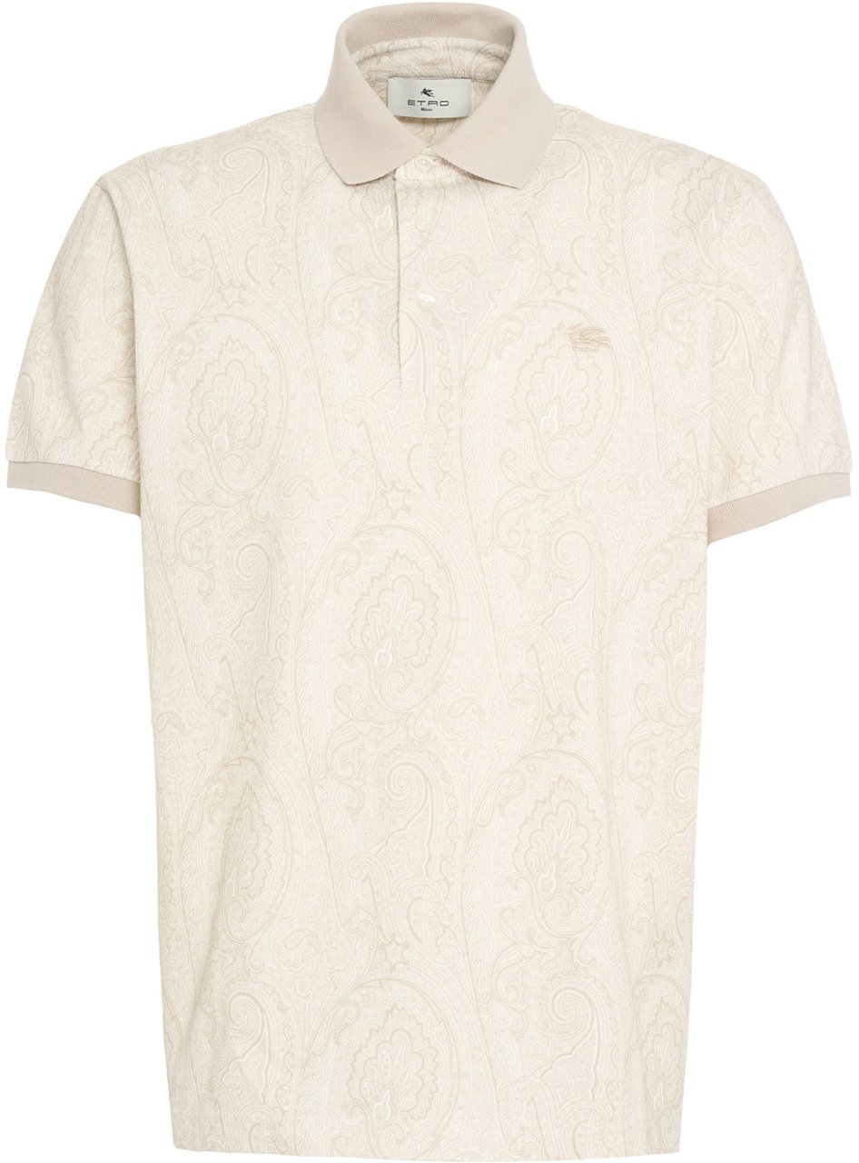 Etro Polo shirt with paisley pattern Beige