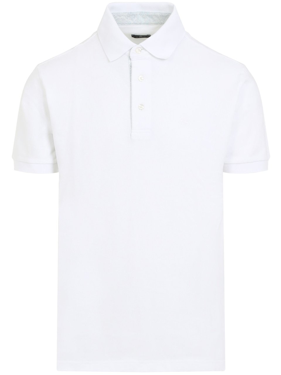 Etro Roma Regular Fit Cotton Logo Polo Wit