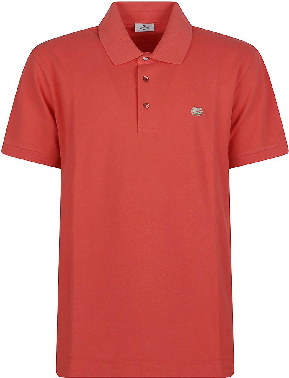 Etro Short Sleeve Plain Pegaso Embroidery Logo Roma Polo Shirt Yellow Geel