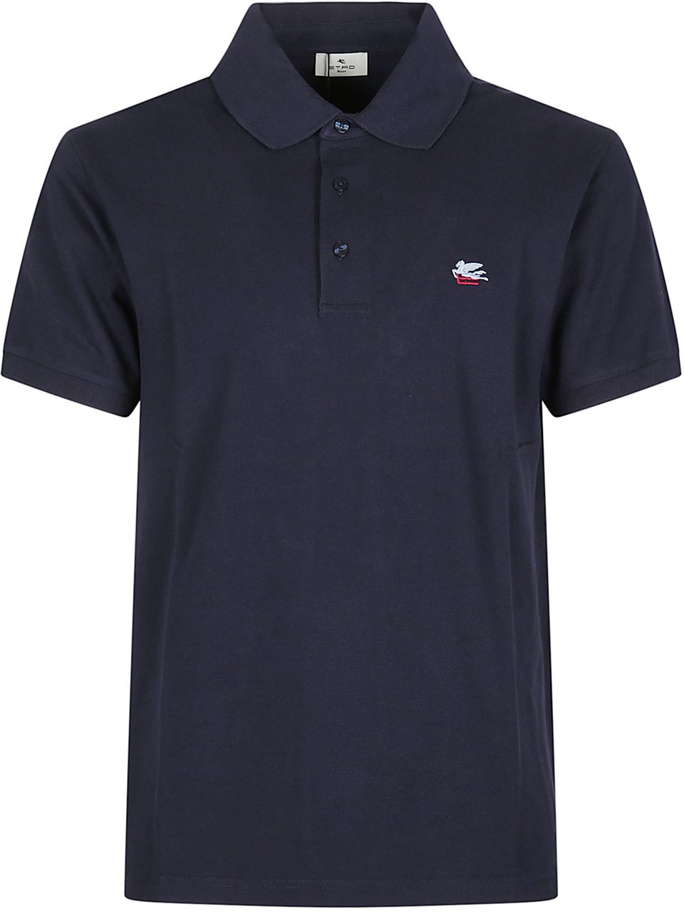 Etro Short Sleeve Plain Pegaso Embroidery Logo Roma Polo Shirt Blue Blauw