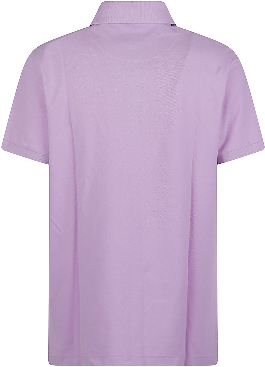 Etro Short Sleeve Plain Pegaso Embroidery Logo Roma Polo Shirt Pink Roze