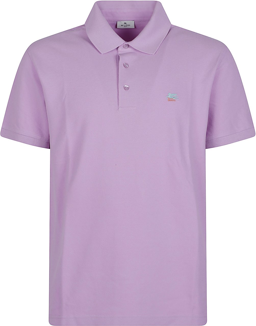 Etro Short Sleeve Plain Pegaso Embroidery Logo Roma Polo Shirt Pink Roze