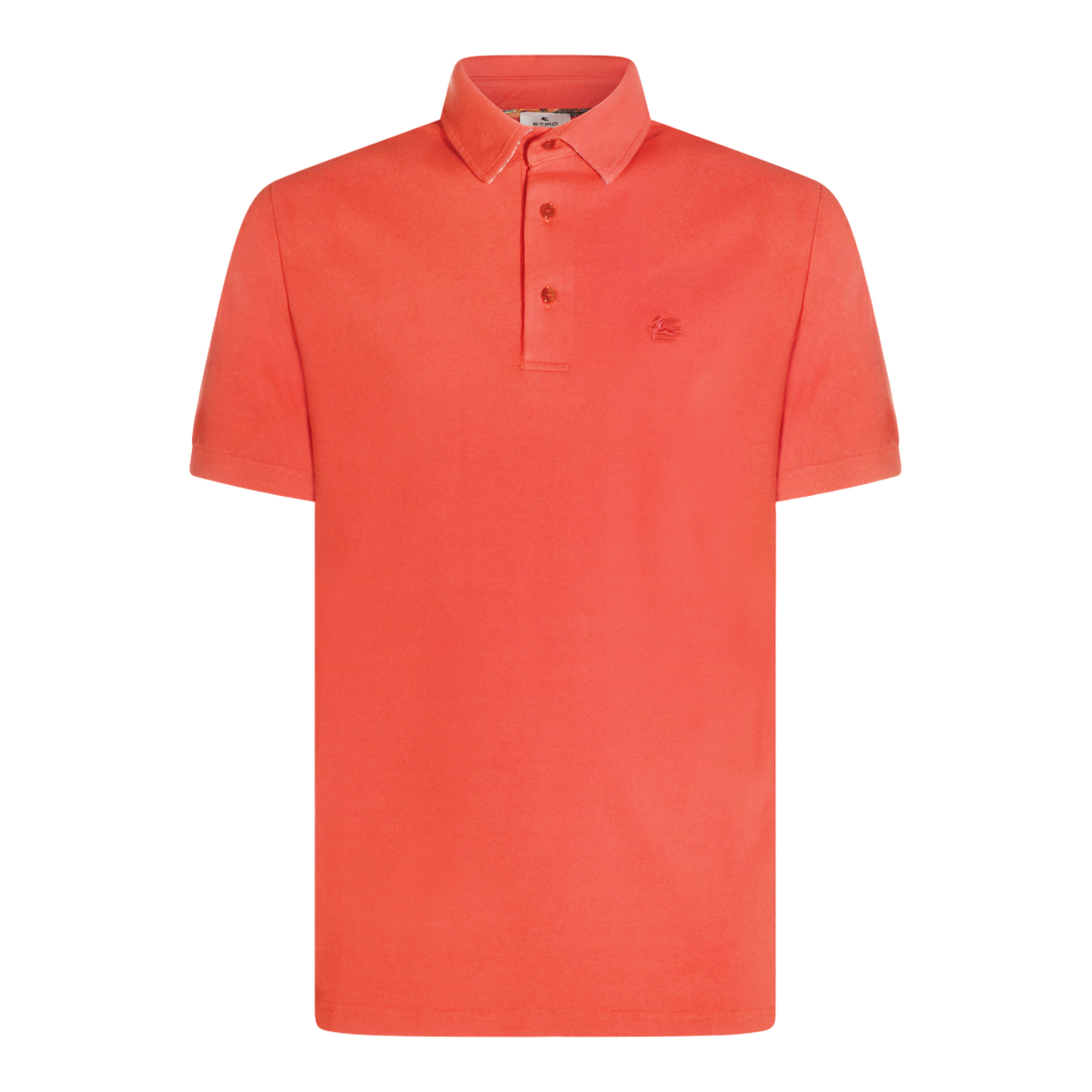 Etro Classic Short-Sleeved Polo Shirt with Embroidered Logo Rood