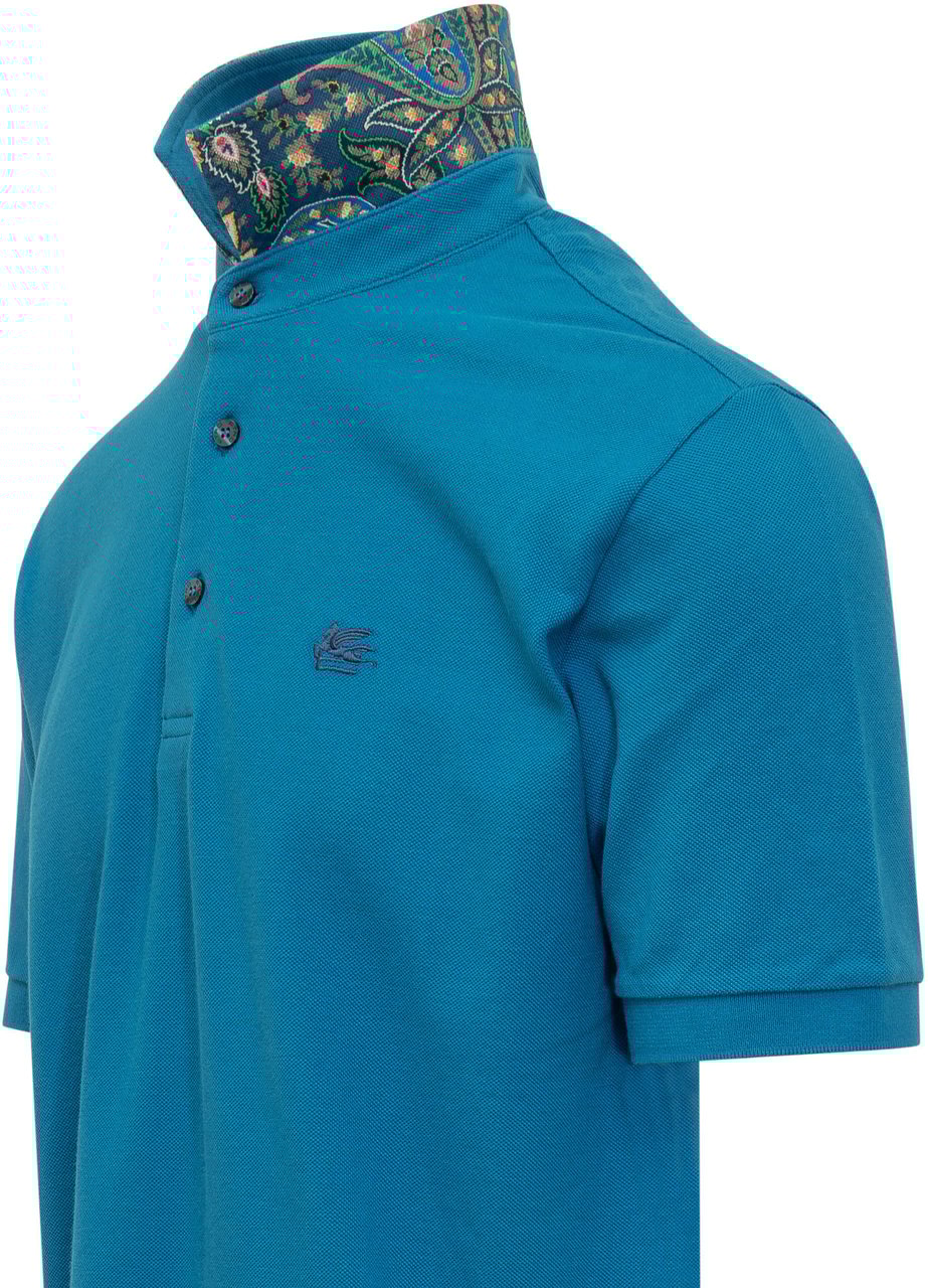 Etro Polo A Maniche Corte Navy