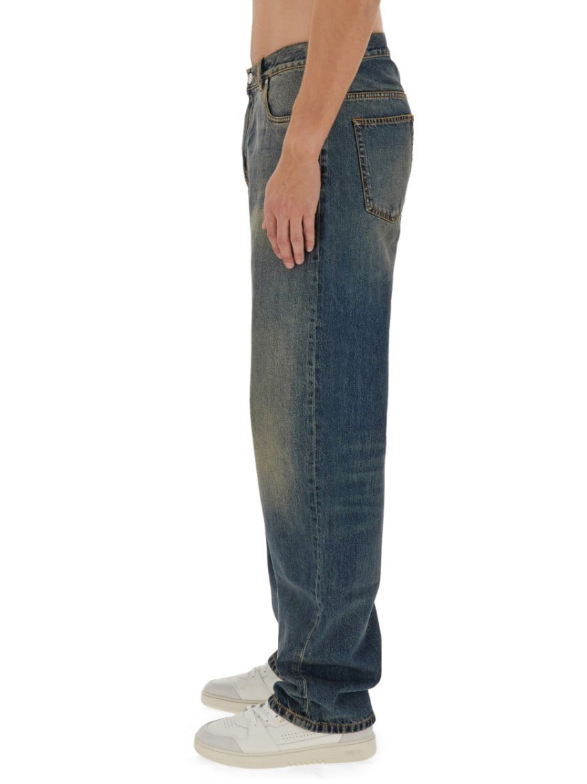 Etro Faded Wash Denim Jeans Grijs