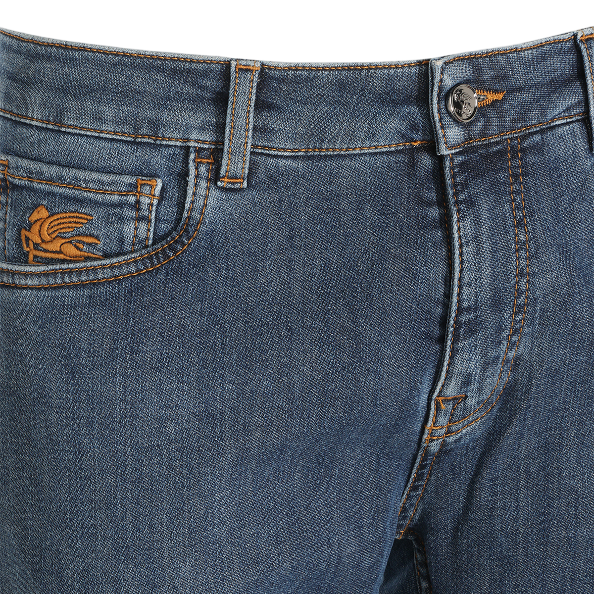 Etro Straight-leg Denim Jeans with Classic Design Elements Blauw