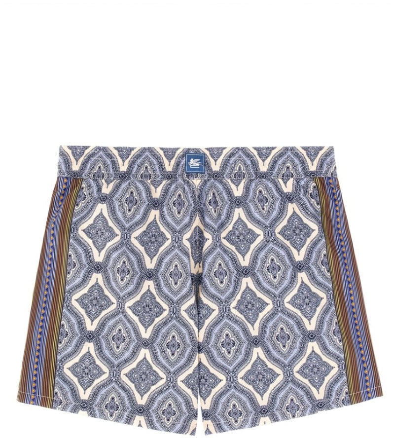 Etro Geometric Pattern Boxer Swimsuit Divers
