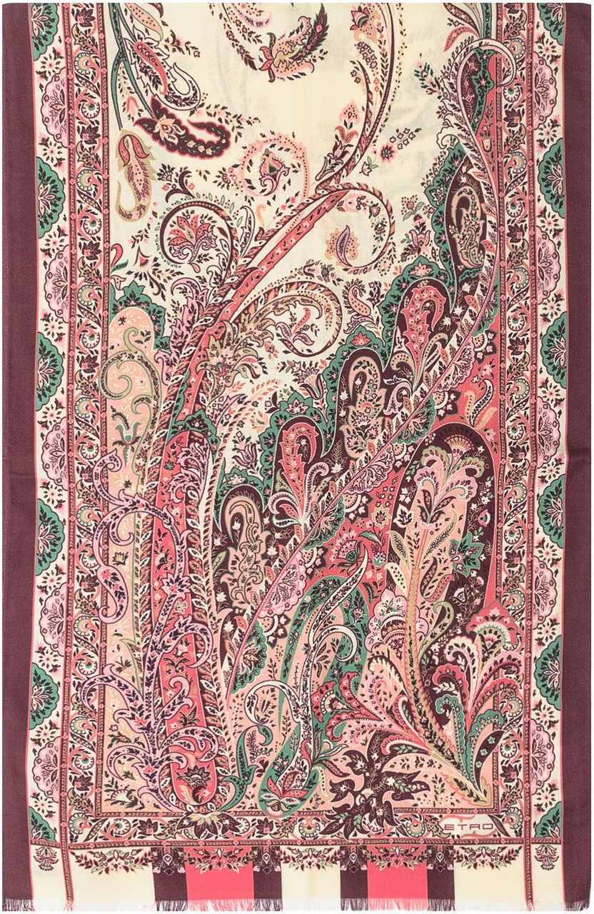 Etro Foulard Paisley in Tessuto Leggero Bruin