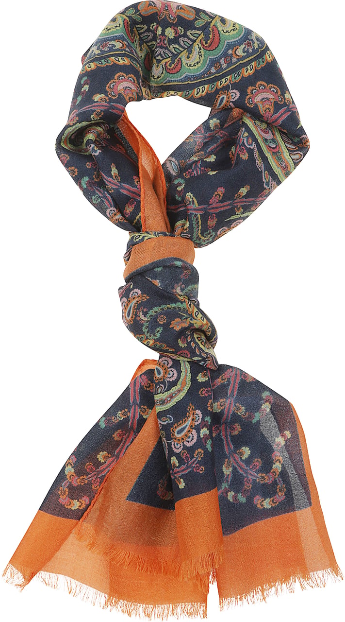 Etro Tosca Scarf Blue Blauw