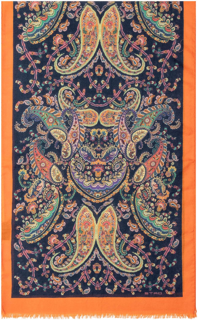 Etro Sciarpa Tosca Navy