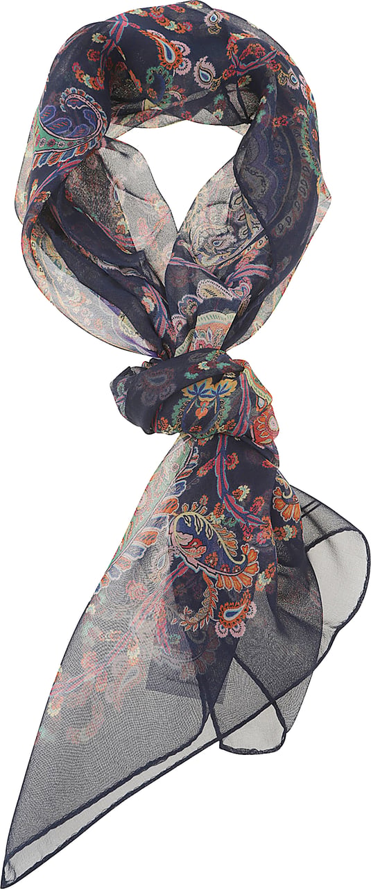 Etro Tosca Scarf Blue Blauw