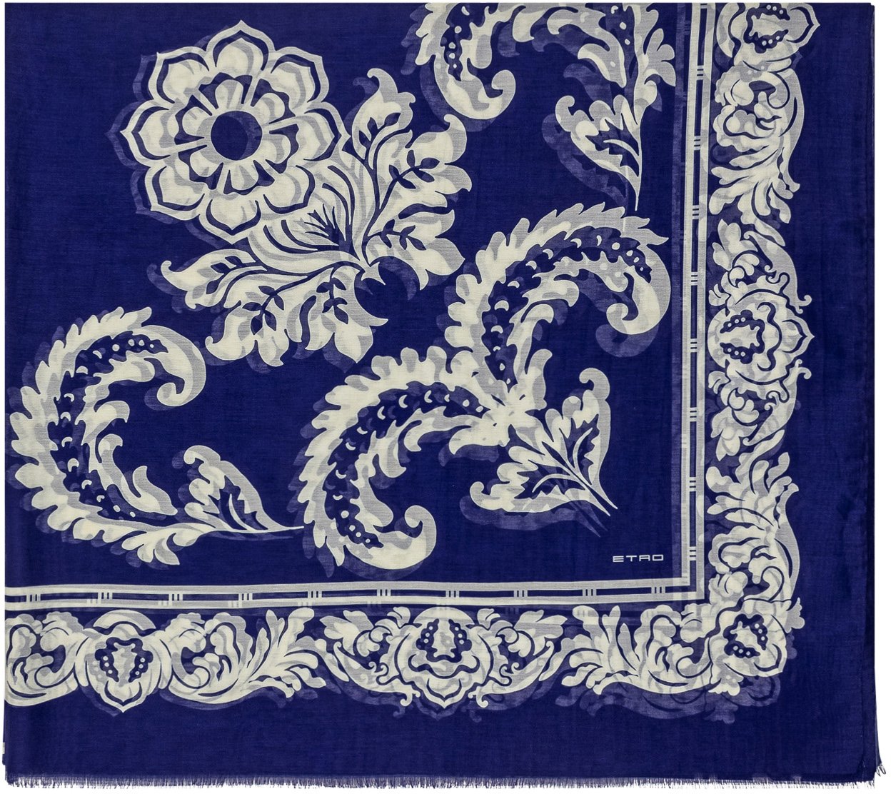 Etro Sciarpa con Stampa Blauw