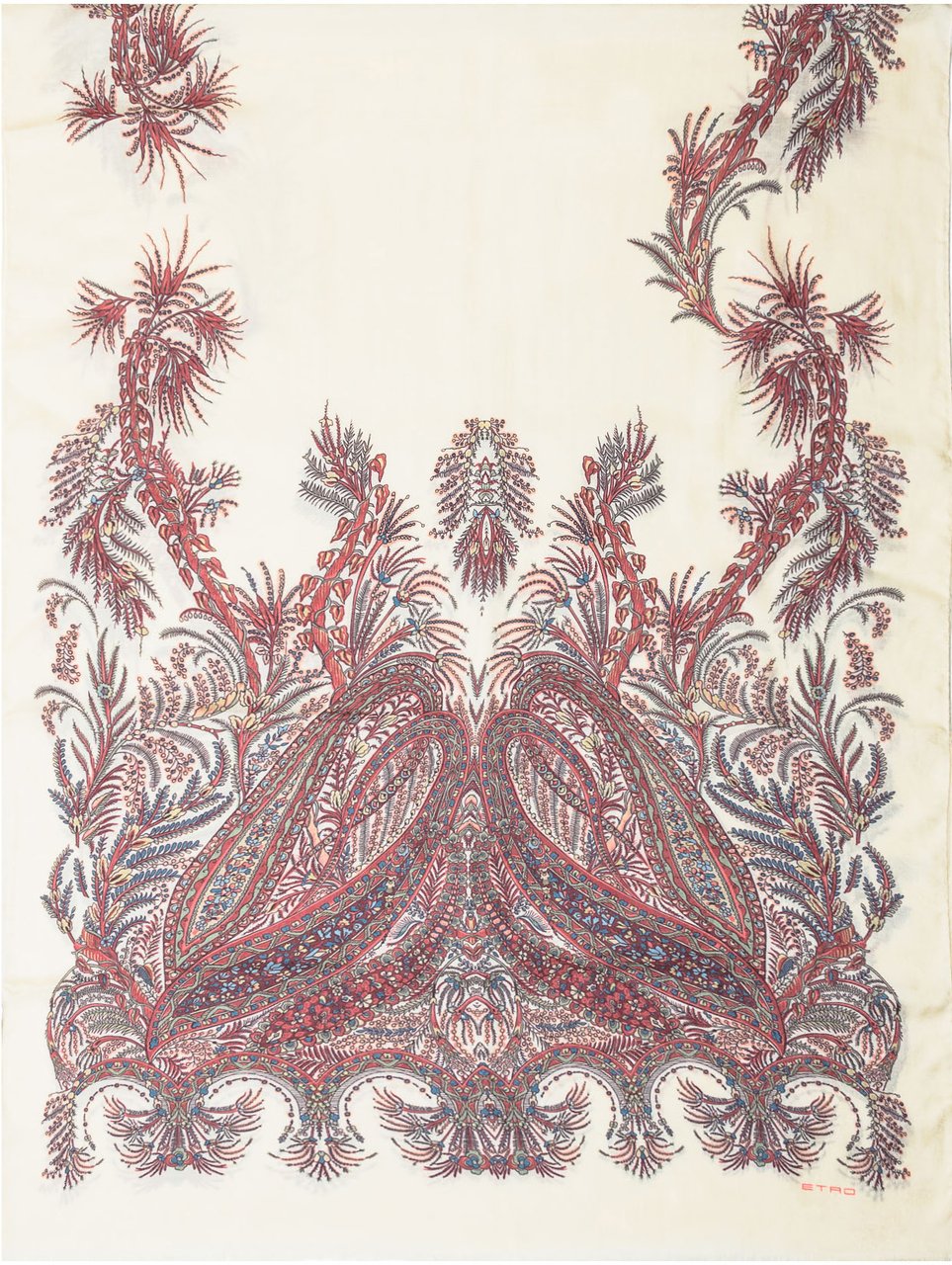 Etro Foulard Paisley in Tessuto Morbido Beige