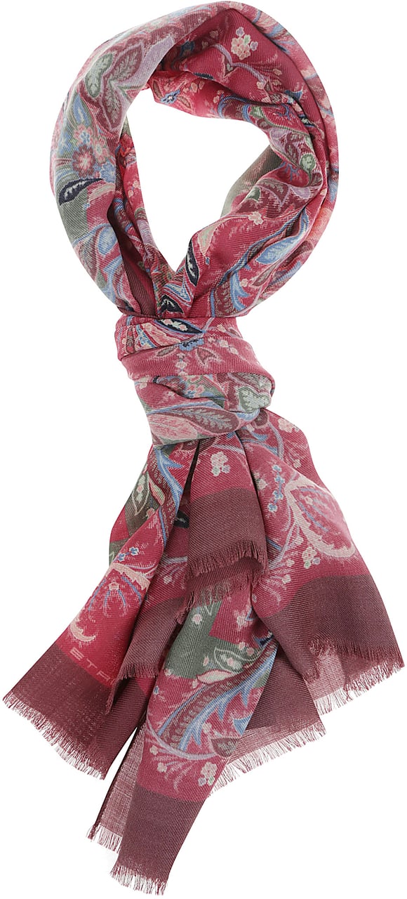 Etro Boheme Scarf Red Rood