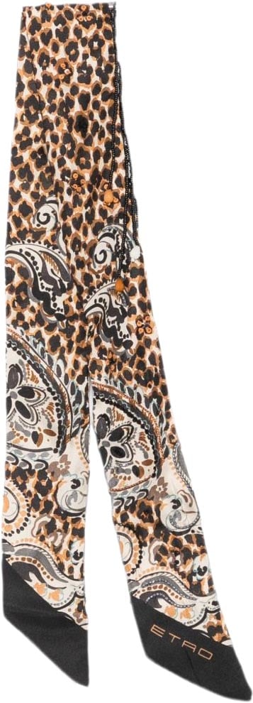Etro Scarfs Black Beige