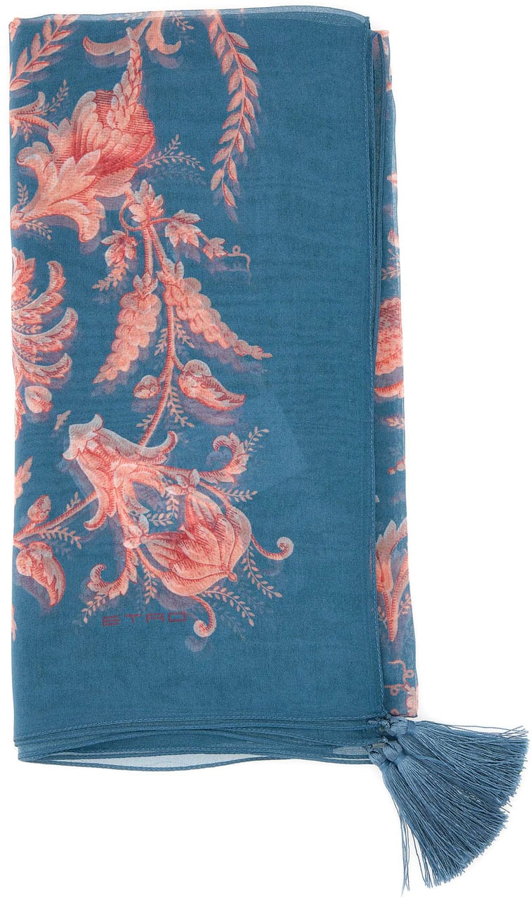 Etro Scarfs Multicolor Navy