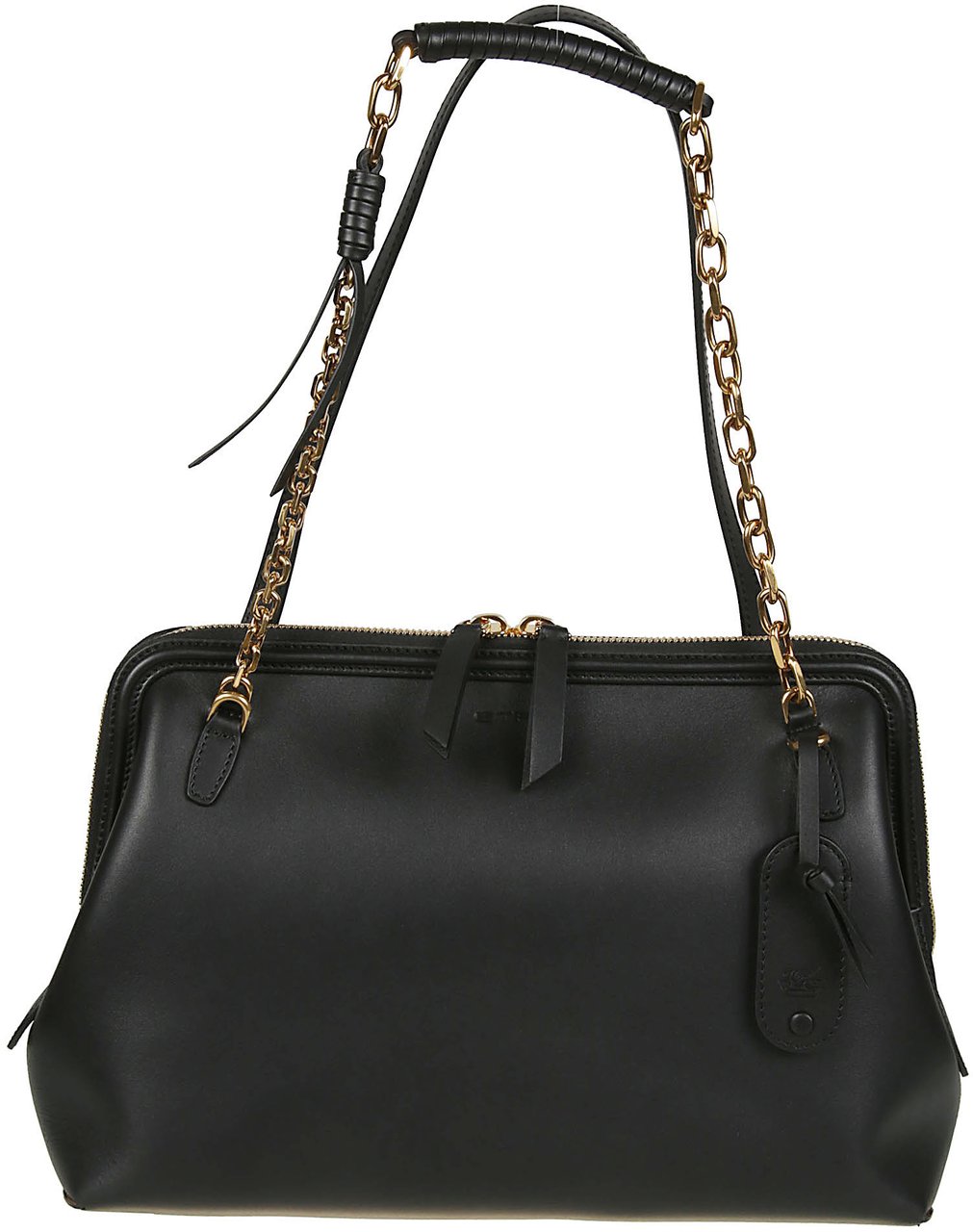 Etro Medium Doctor Shoulder Bag Black Zwart