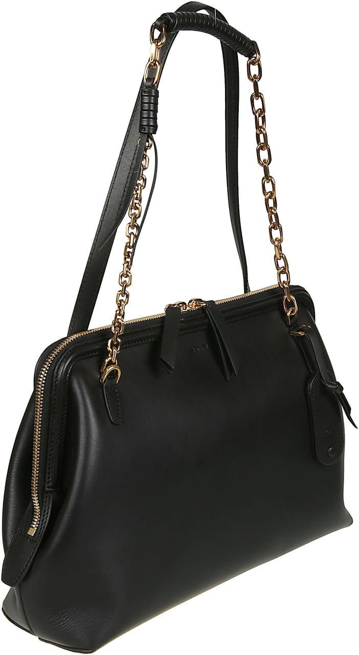 Etro Medium Doctor Shoulder Bag Black Zwart
