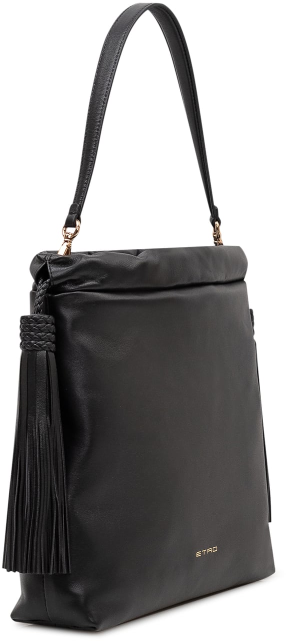 Etro Borsa a Spalla con Nappine e Manico Singolo Zwart