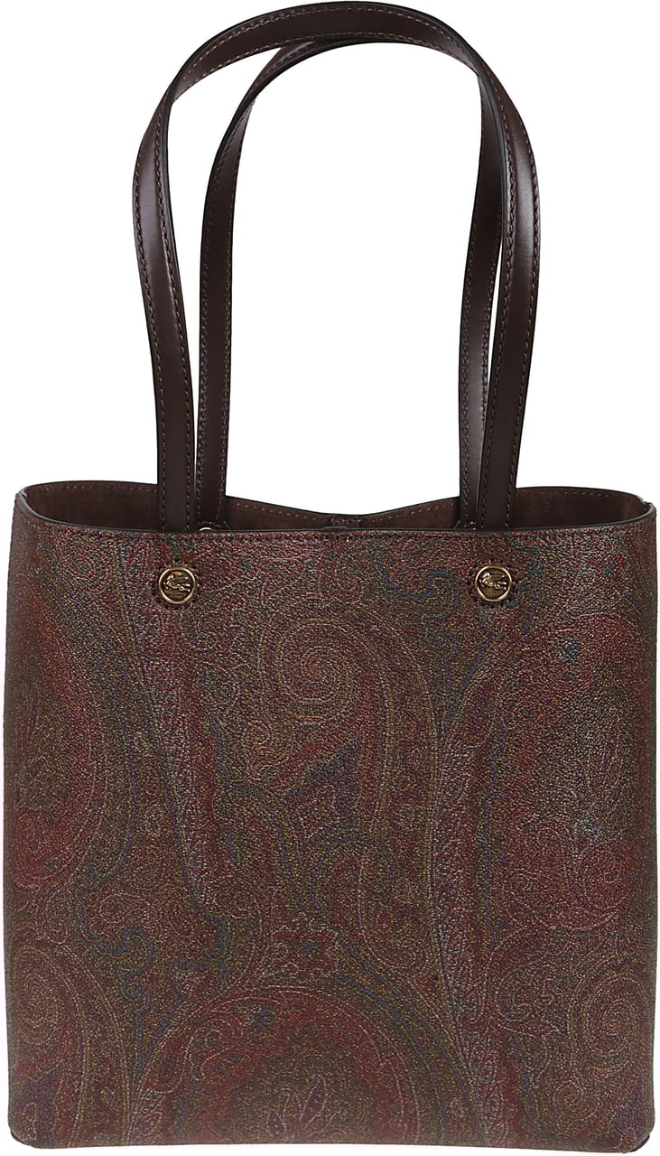 Etro Medium Essential Arnica Shopping Bag Brown Bruin