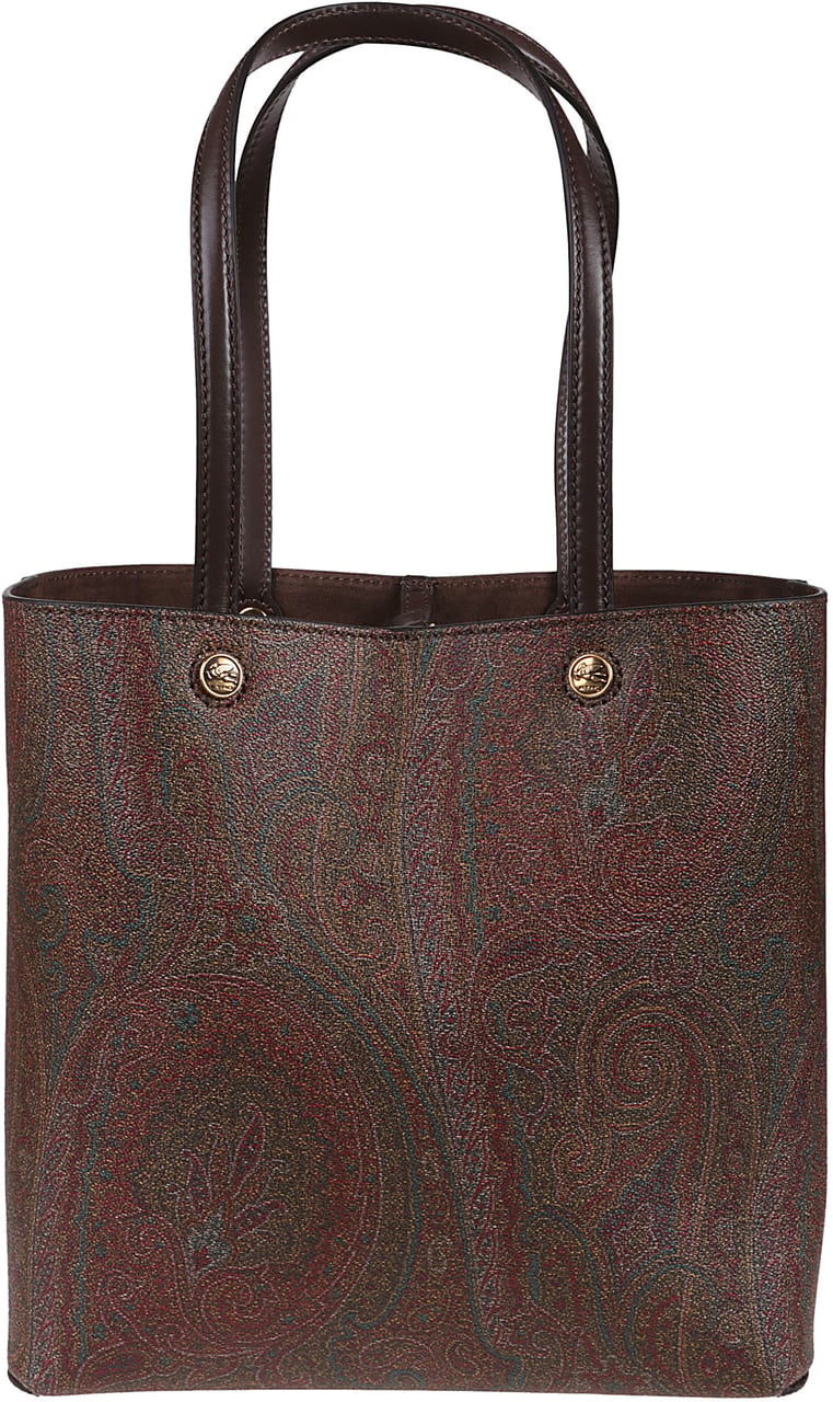 Etro Medium Essential Arnica Shopping Bag Brown Bruin