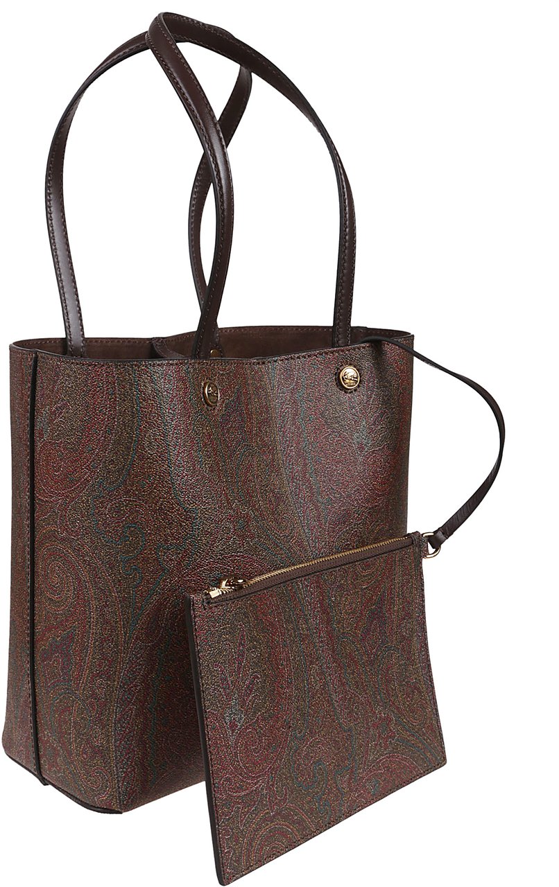 Etro Medium Essential Arnica Shopping Bag Brown Bruin