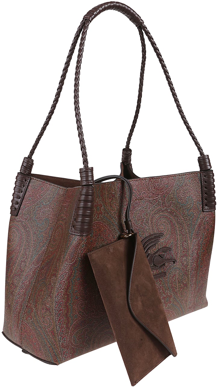 Etro Medium Libra Arnica Shopping Bag Brown Bruin