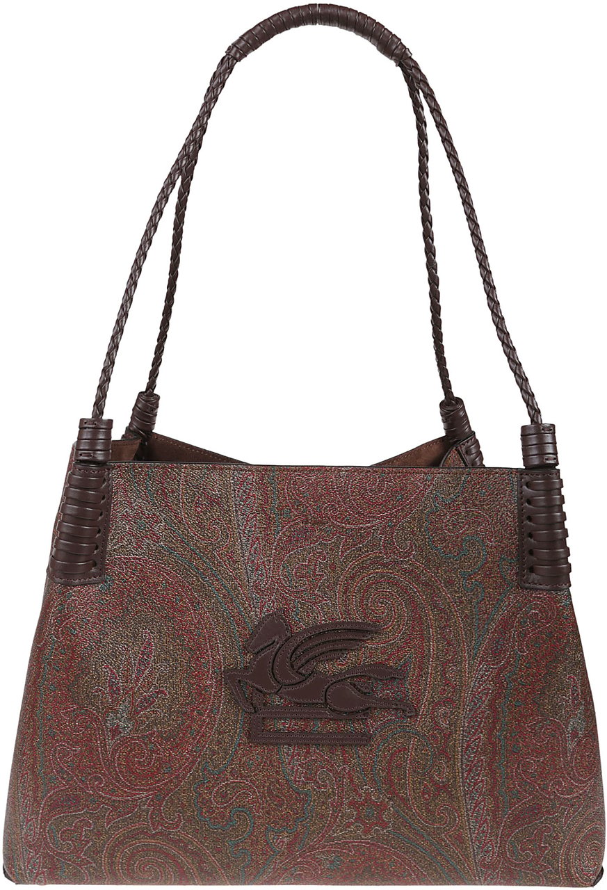 Etro Medium Libra Arnica Shopping Bag Brown Bruin