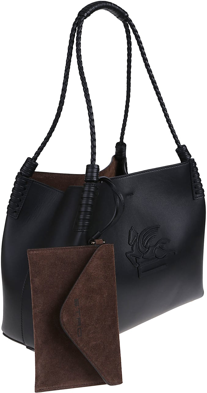Etro Small Libra Shopping Bag Black Zwart