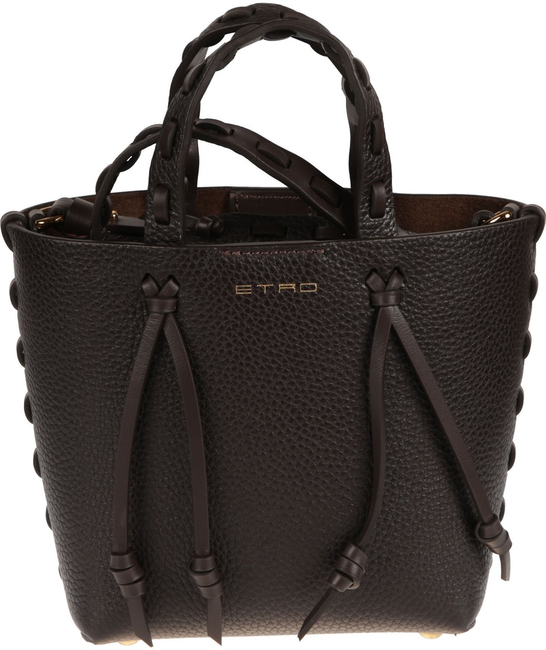 Etro Mini Essential Specials Threading Shopping Bag Brown Bruin